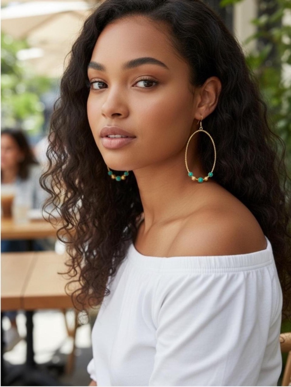 Plunder Gold and Turquoise Earrings
